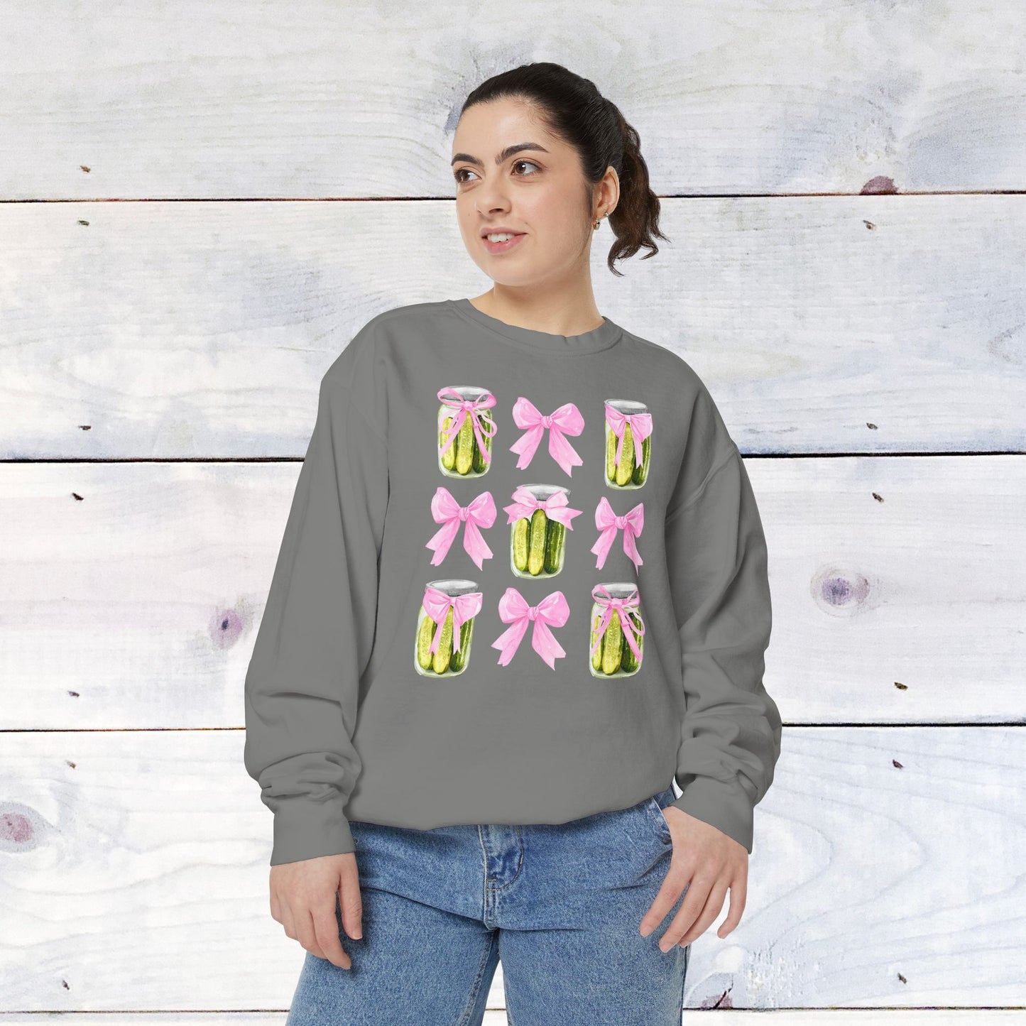 Pickles & Bows Adult Comfort Colors Sweatshirt