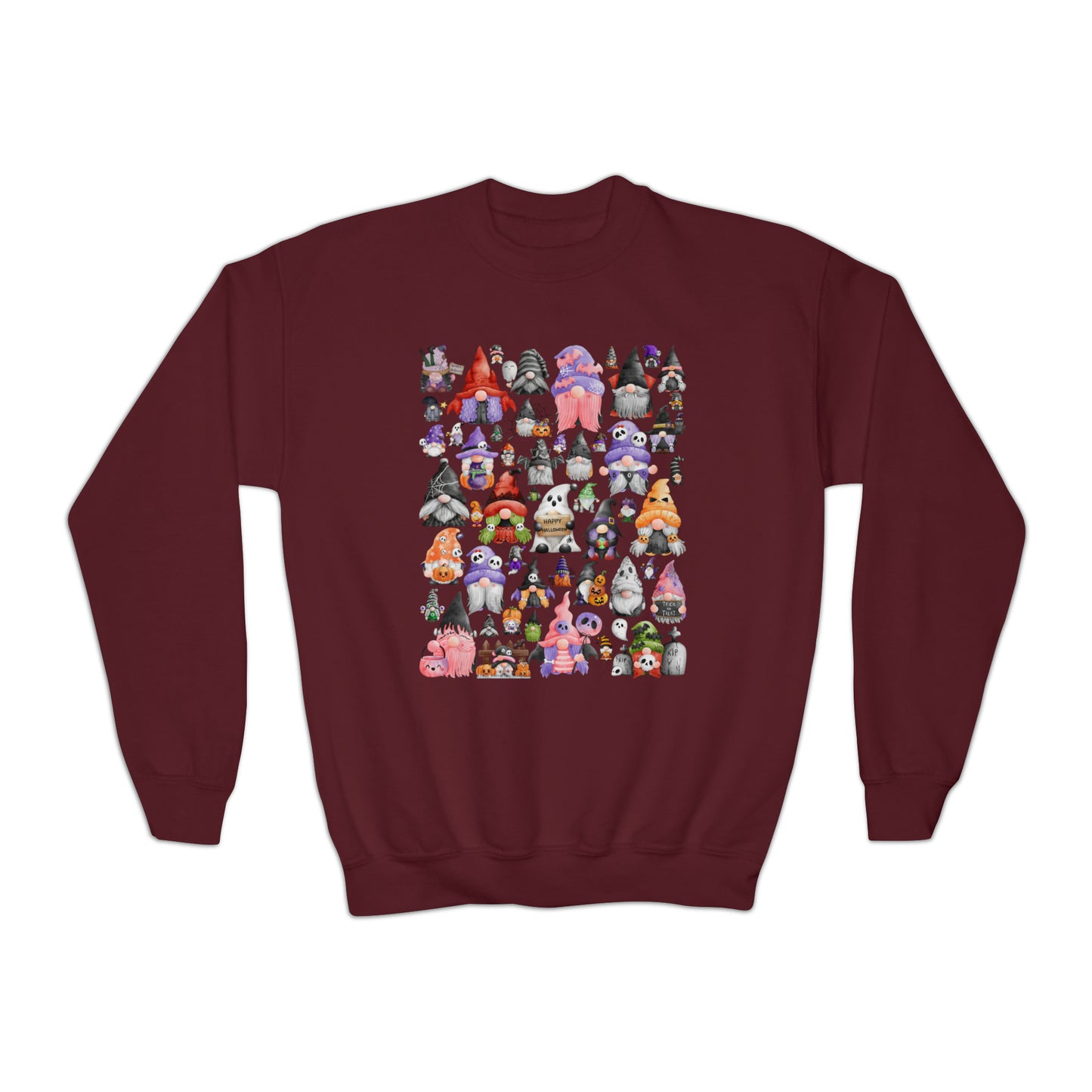 The Gnome Halloween Youth Crewneck Sweatshirt