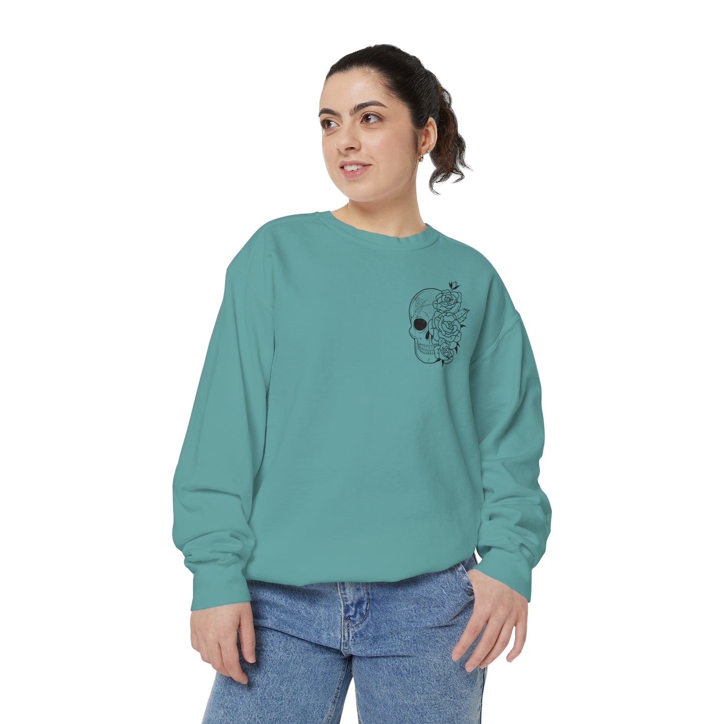 Skull Front, Vastly Overrated Back - Comfort Colors Pullover - Multi Color Options