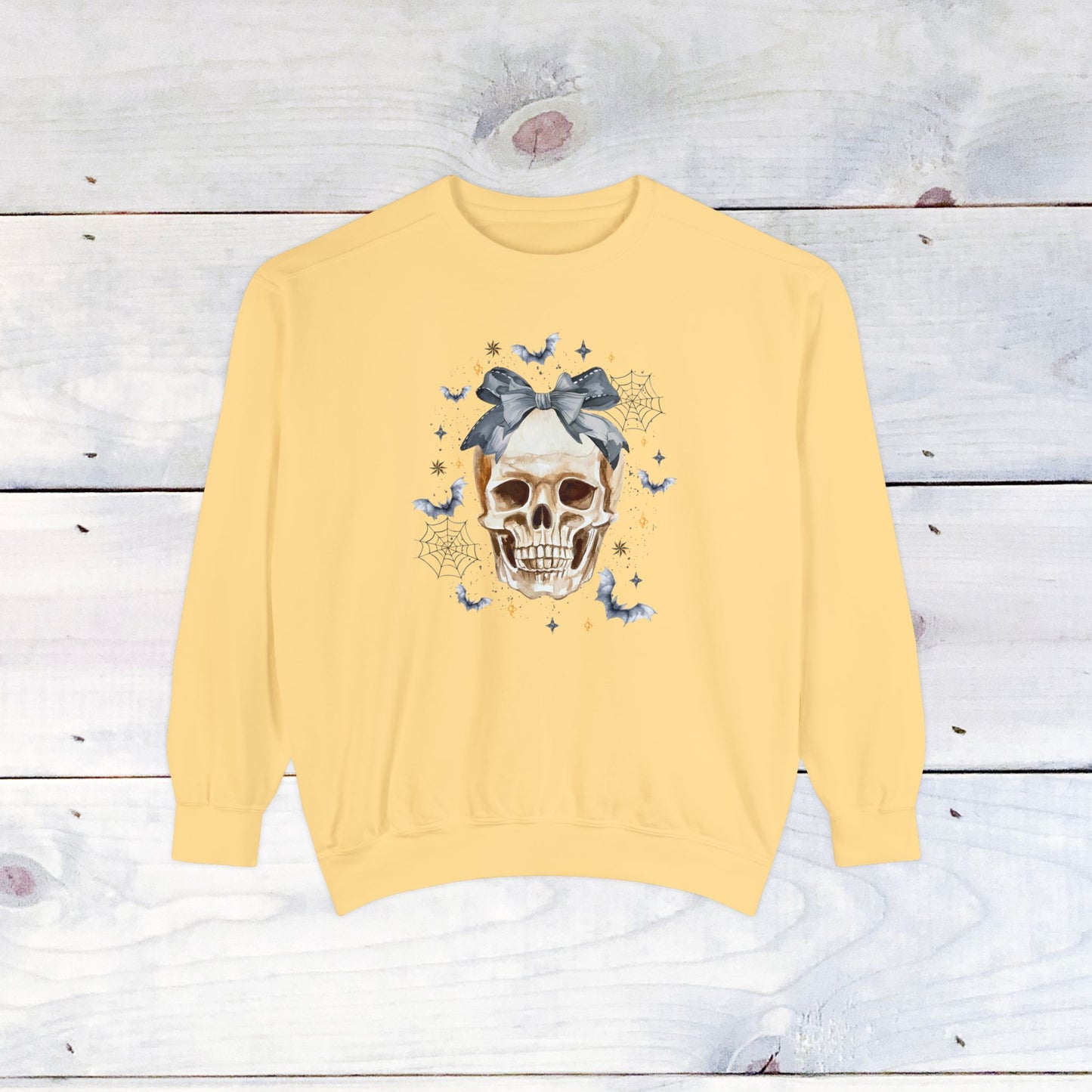 Pretty Bow Skull Comfort Colors Sweater