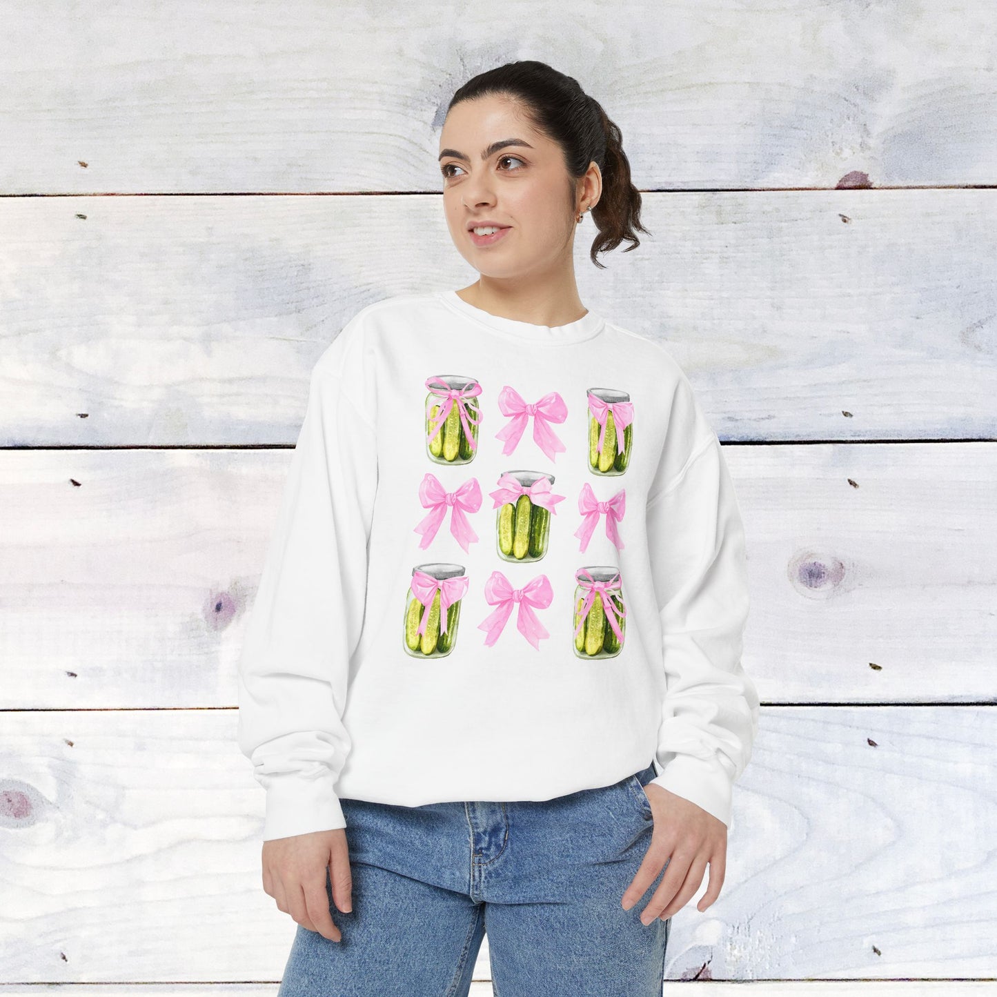Pickles & Bows Adult Comfort Colors Sweatshirt