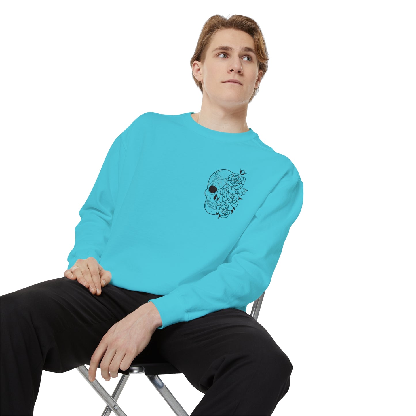 Skull Front, Vastly Overrated Back - Comfort Colors Pullover - Multi Color Options