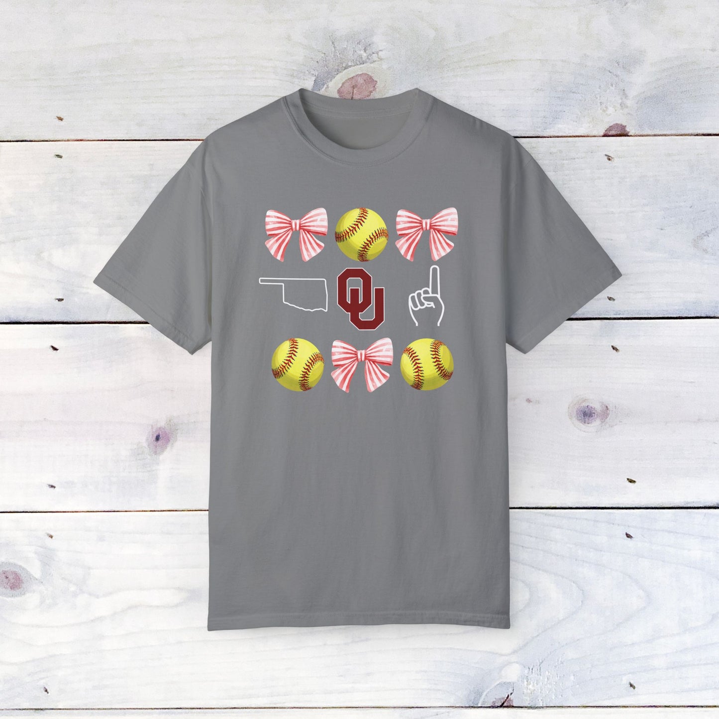 Oklahoma Softball Grid Comfort Colors T
