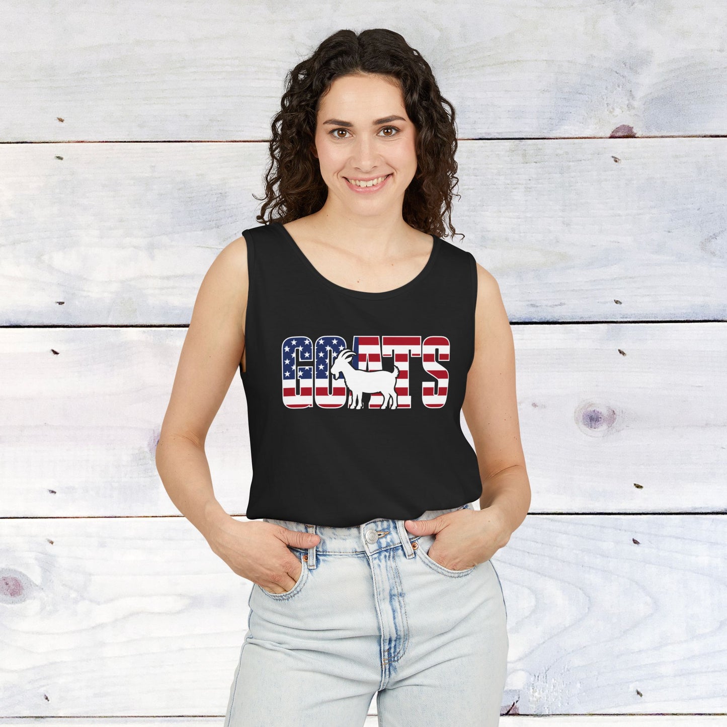 Goats, Stars & Stripes Comfort Colors Tank