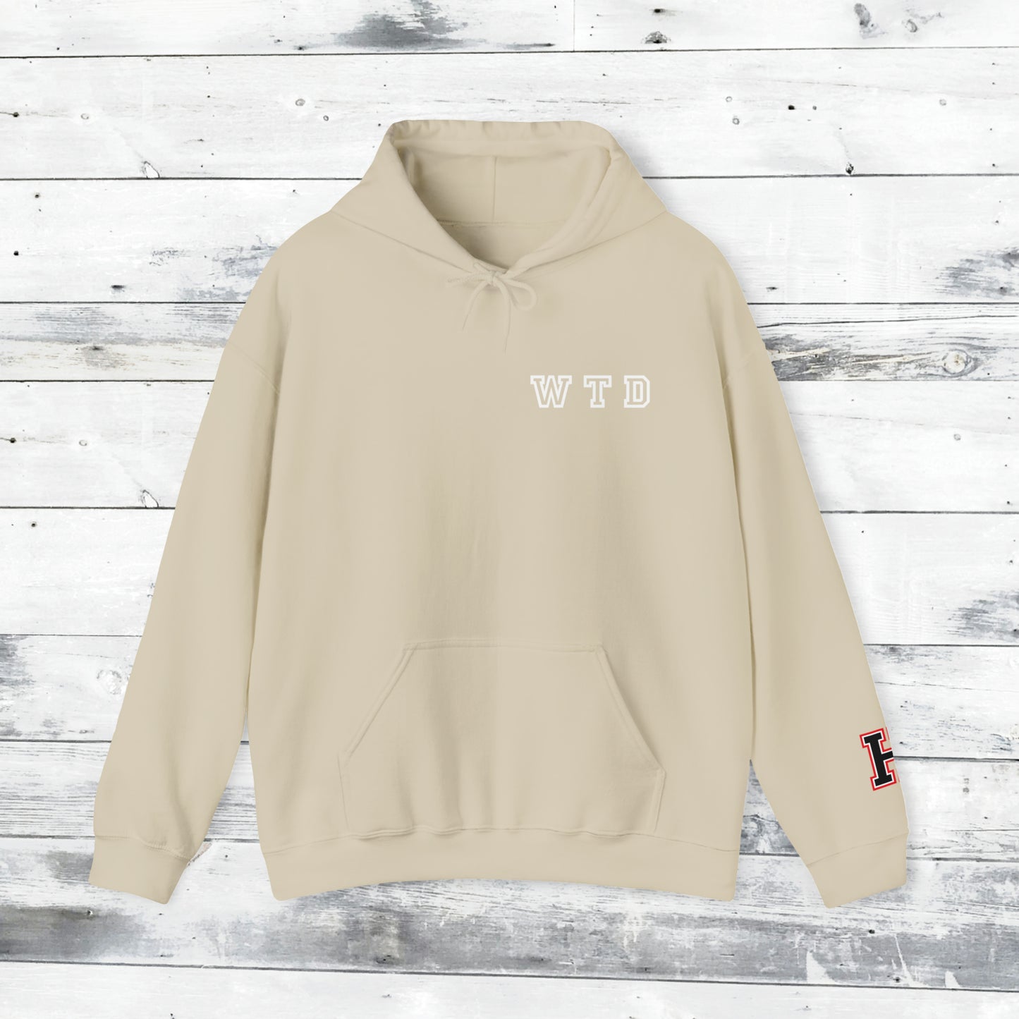 Heath Hawks WTD front Southside Strong back - H Cuff  - Hoodie