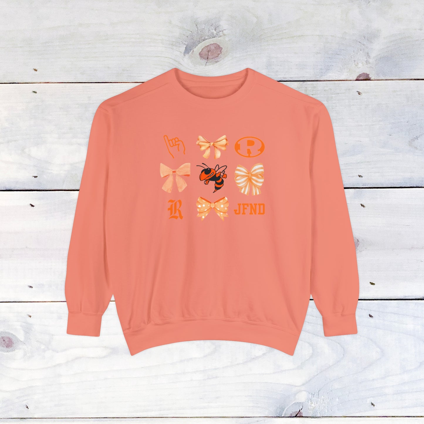 Rockwal Yellowjacket Bow Comfort Colors Sweater