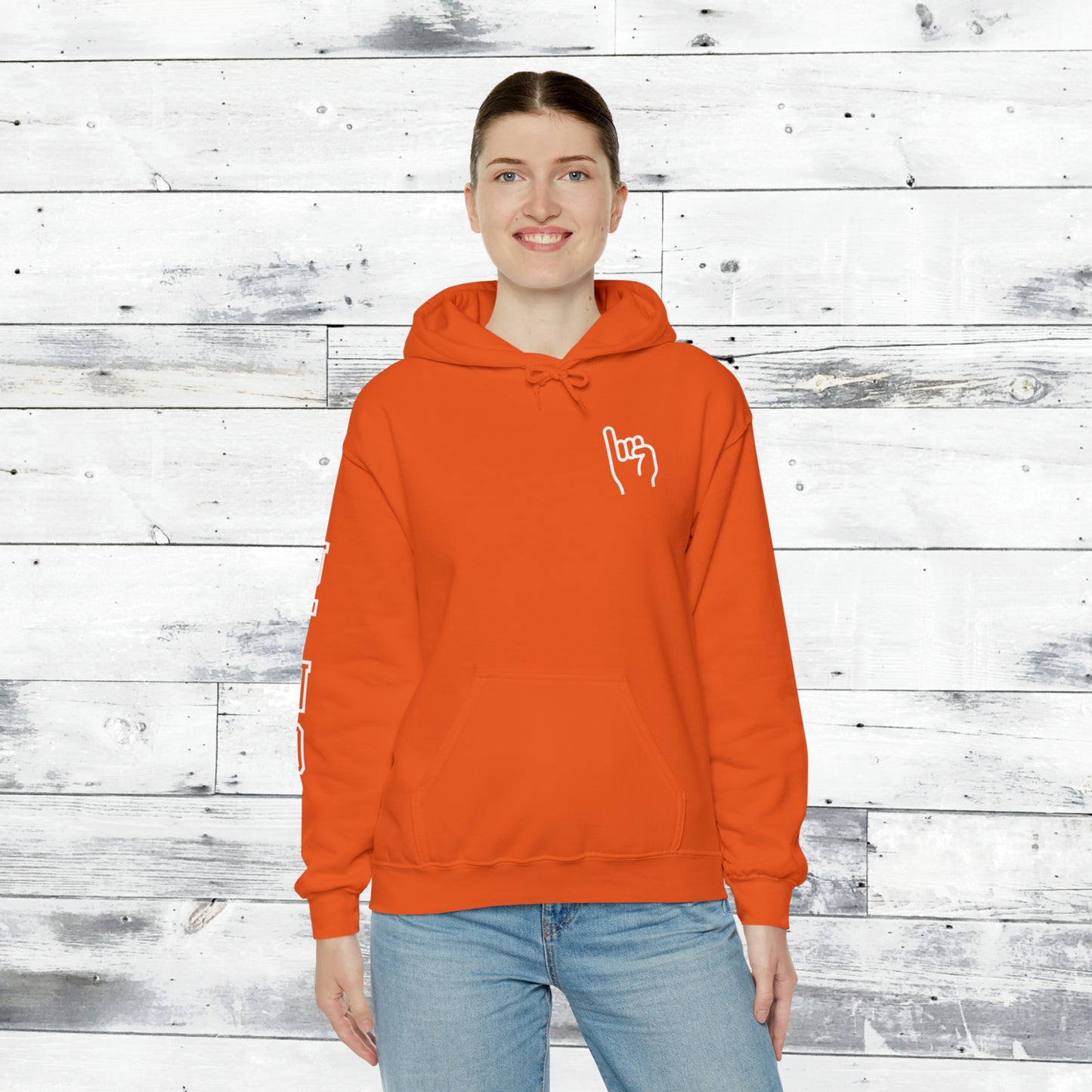 Jackets Stinger Hoodie Front - JFND Sleeve - Old School R back