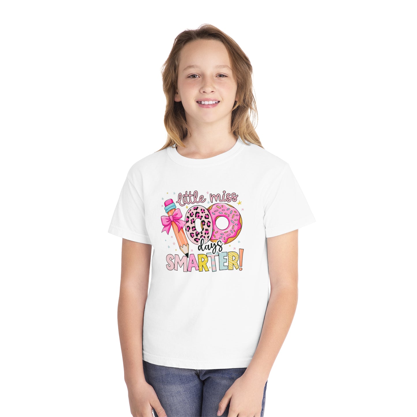Youth Little Miss 100 Days Comfort Colors Tee