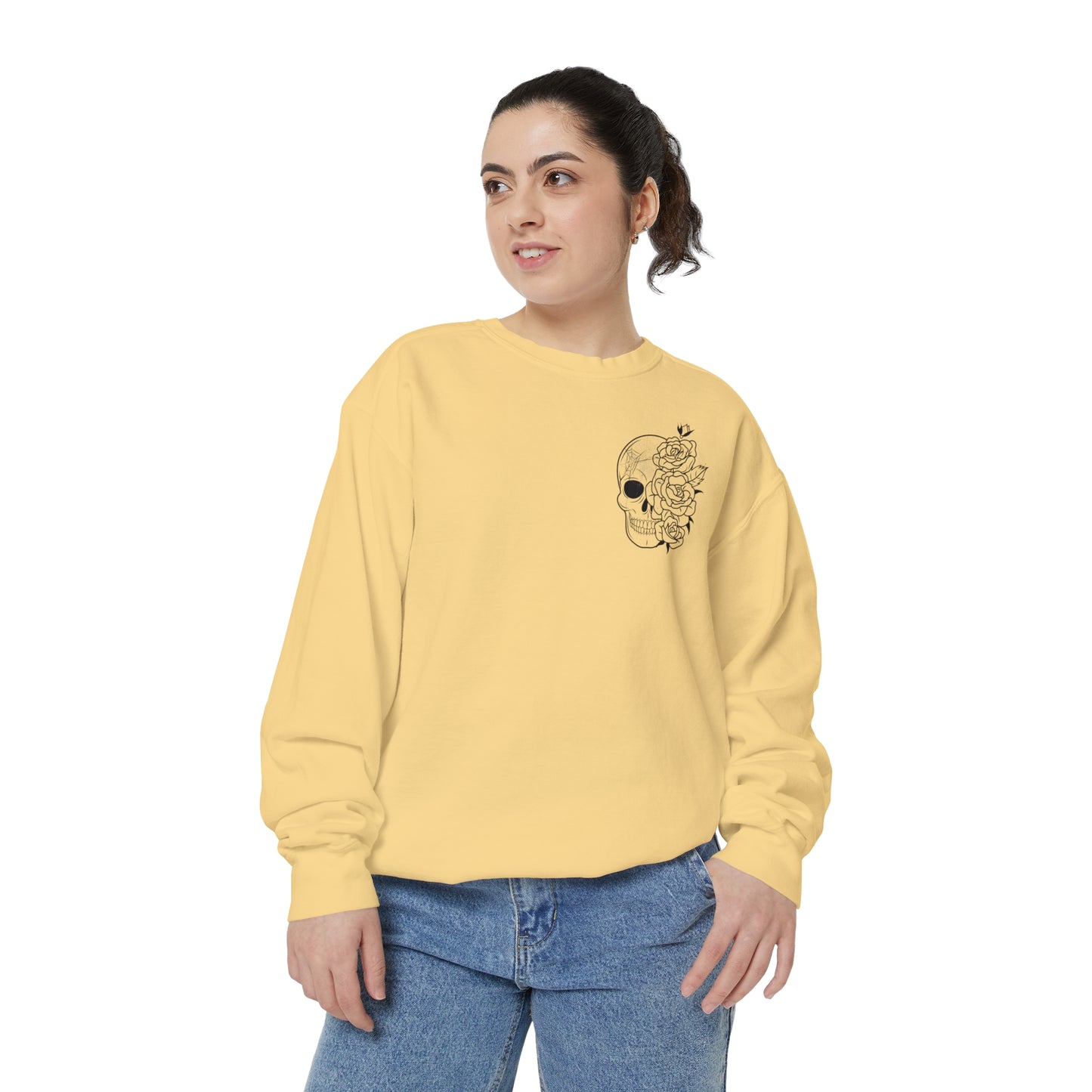 Skull Front, Vastly Overrated Back - Comfort Colors Pullover - Multi Color Options