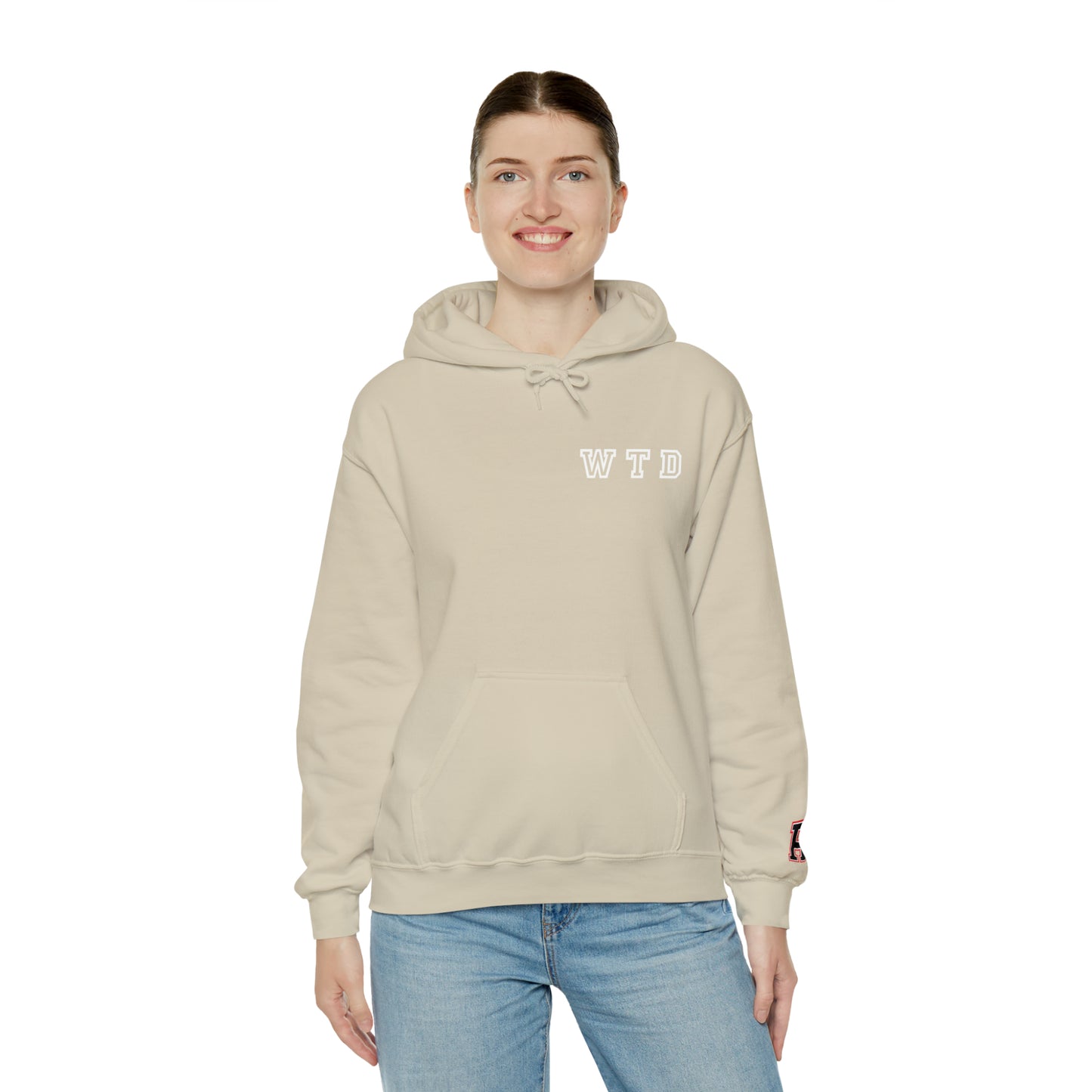 Heath Hawks WTD front Southside Strong back - H Cuff  - Hoodie
