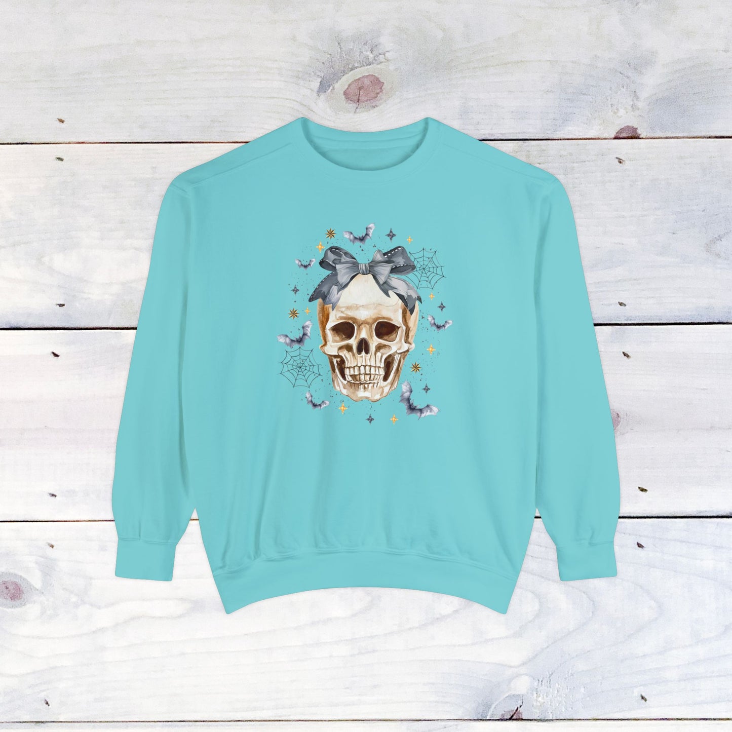Pretty Bow Skull Comfort Colors Sweater