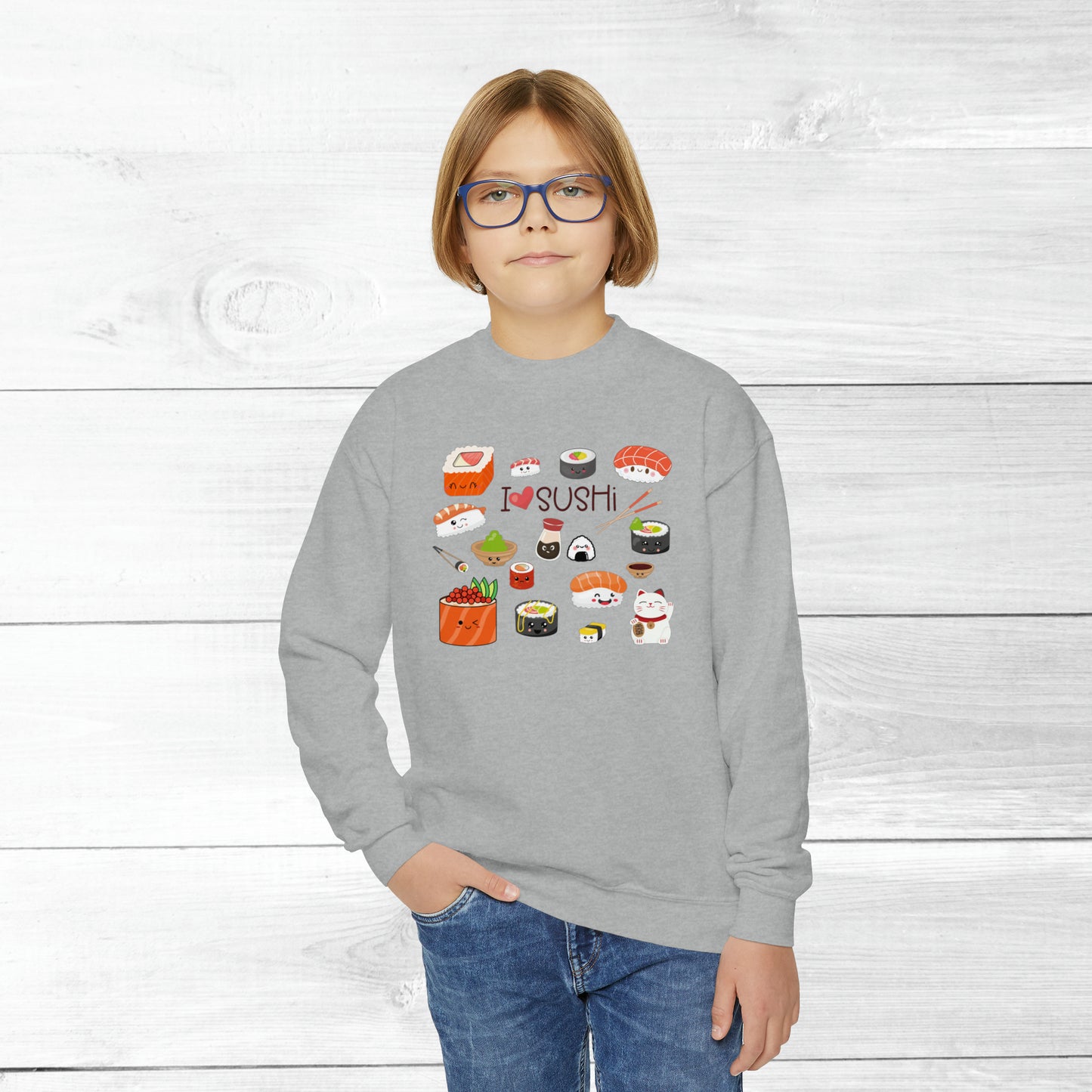 I love sushi youth sweater