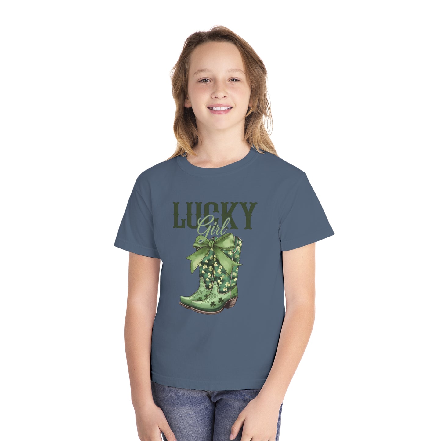 Lucky Girl Youth Comfort Colors Tee