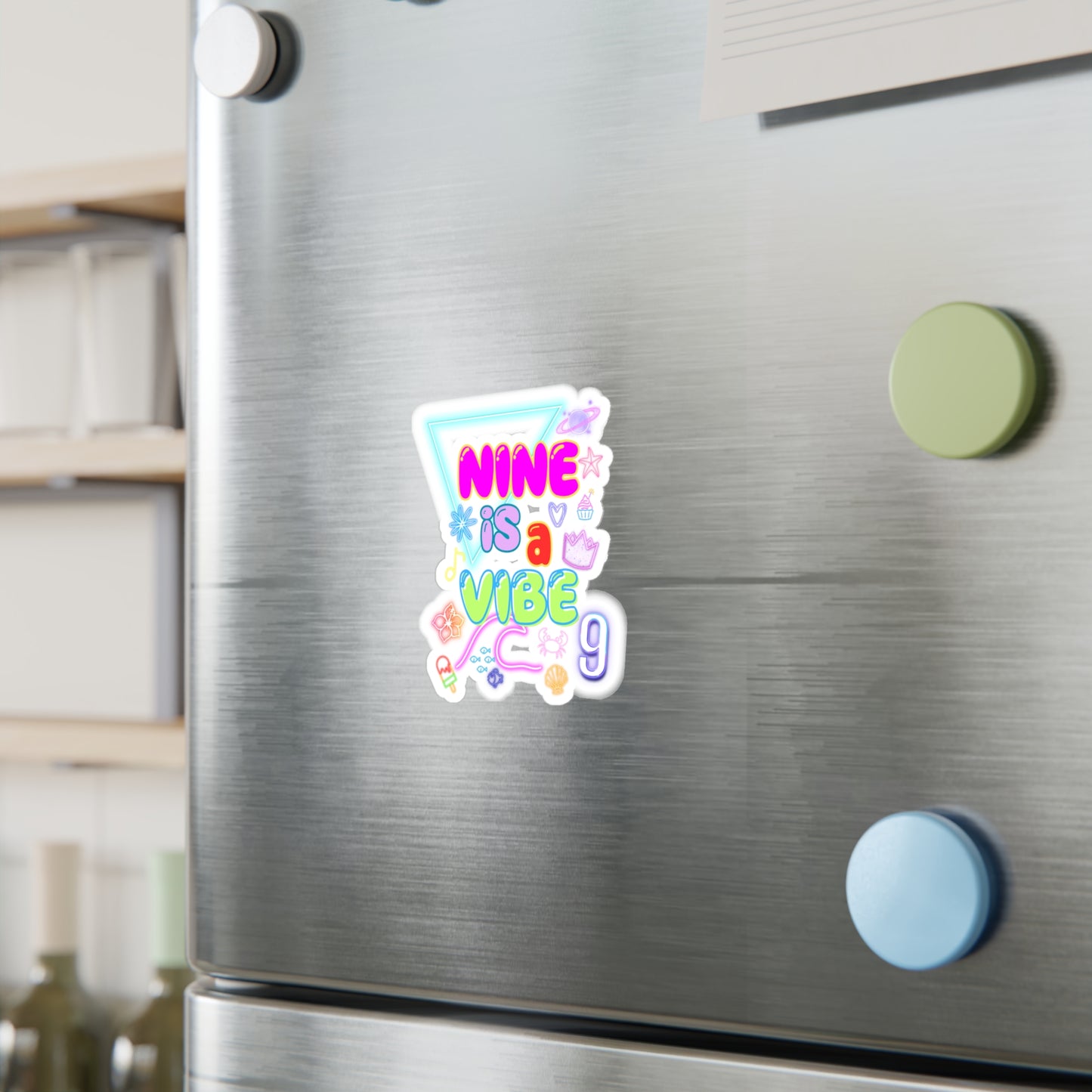 Nine is a vibe sticker