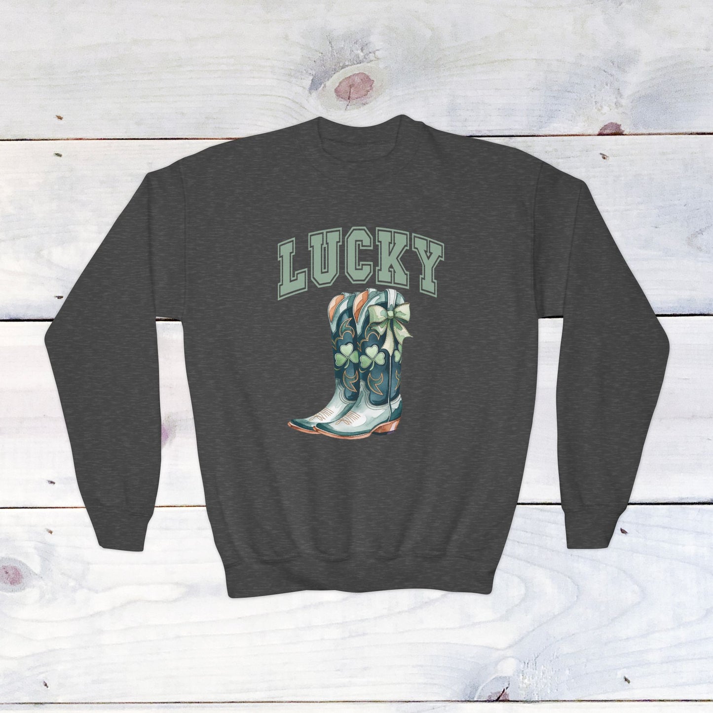 Lucky Boots Youth Crewneck Sweatshirt