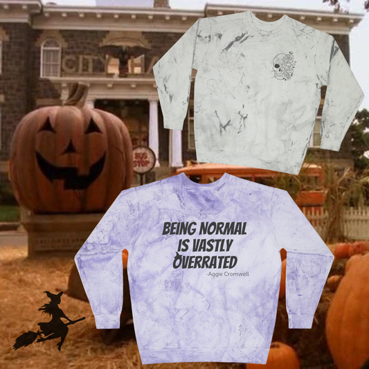 Skull Front, Vastly Overrated Back - Color Blast Comfort Colors Pullover - Multi Color Options