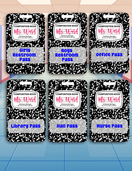 Teacher Hall Pass Set